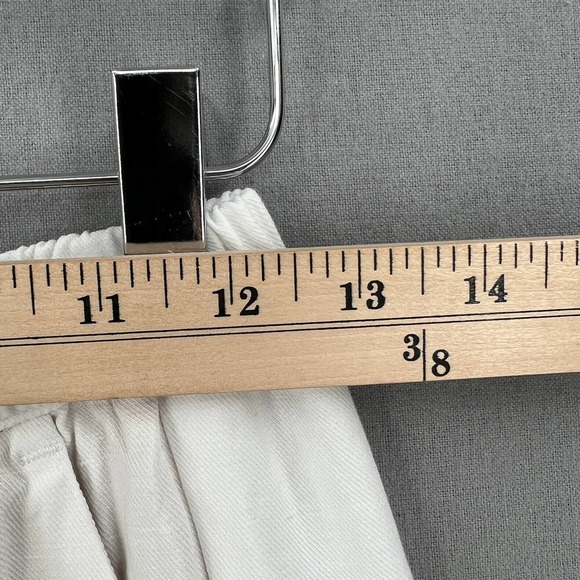ENZA COSTA Twill Everywhere Pant XS 0 Off White Relaxed Wideleg Straight Pull On - Picture 10 of 13